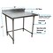 Bk Resources Stainless Steel Work Table With Open Base, 5" Rear Riser 36"Wx30"D VTTR5OB-3630 - alternate 2